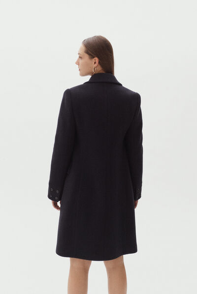 manteau norton bleu marine femme