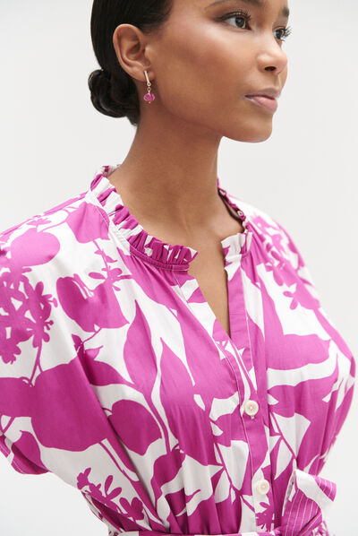 Robe chemise franny violet femme