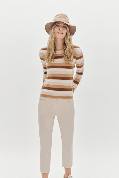 pull zelda 100% cachemire camel femme