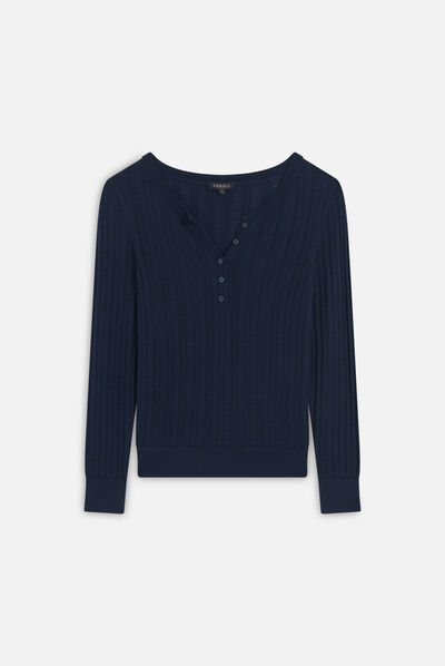 Pull maory bleu marine femme