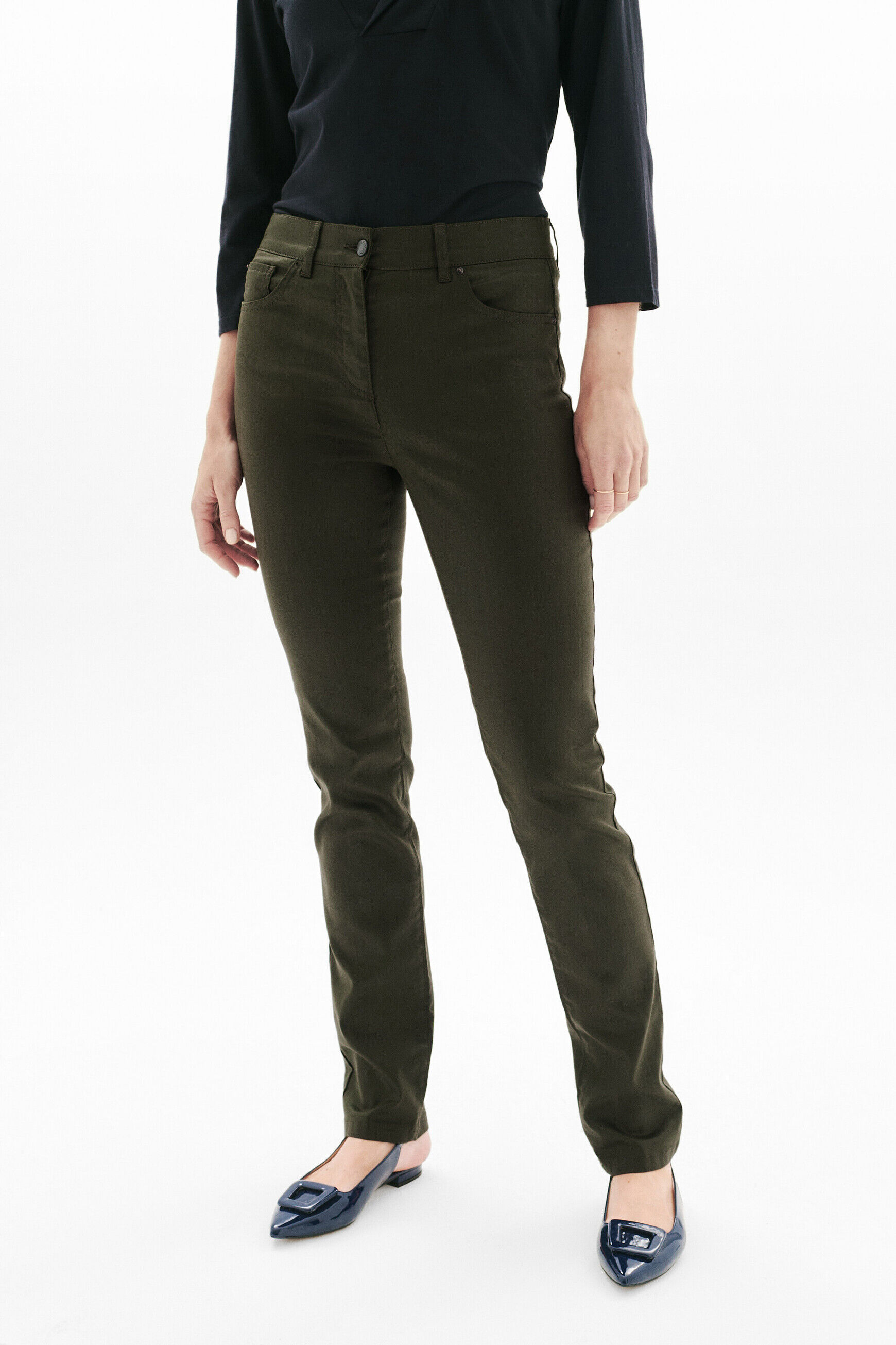Pantalon Pbradley vert kaki femme