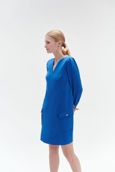 robe frances bleu electrique femme