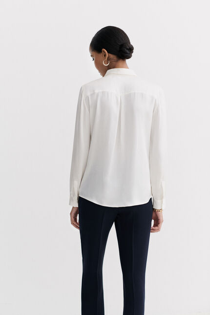 chemise jeanne b 100% soie ivoire femme