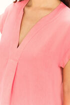 Mirabelle 100% linen dress bright pink woman