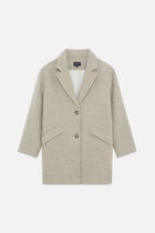 Gbrillant coat 100% wool dark grey woman