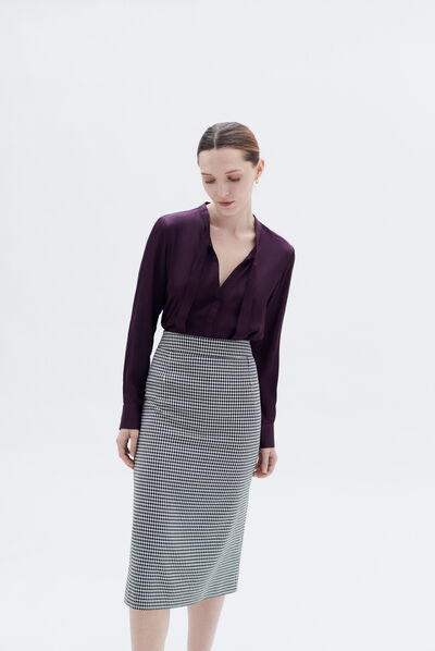Chemise cecile prune femme