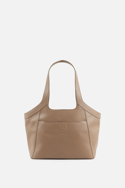 Sac sacha en cuir naturel beige femme