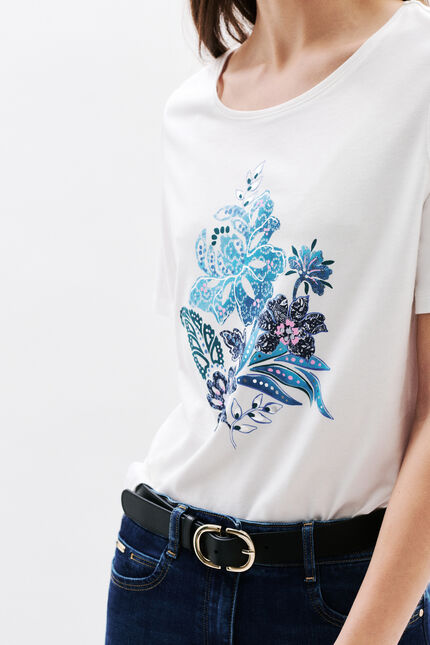 T-shirt Tjose bleu electrique femme