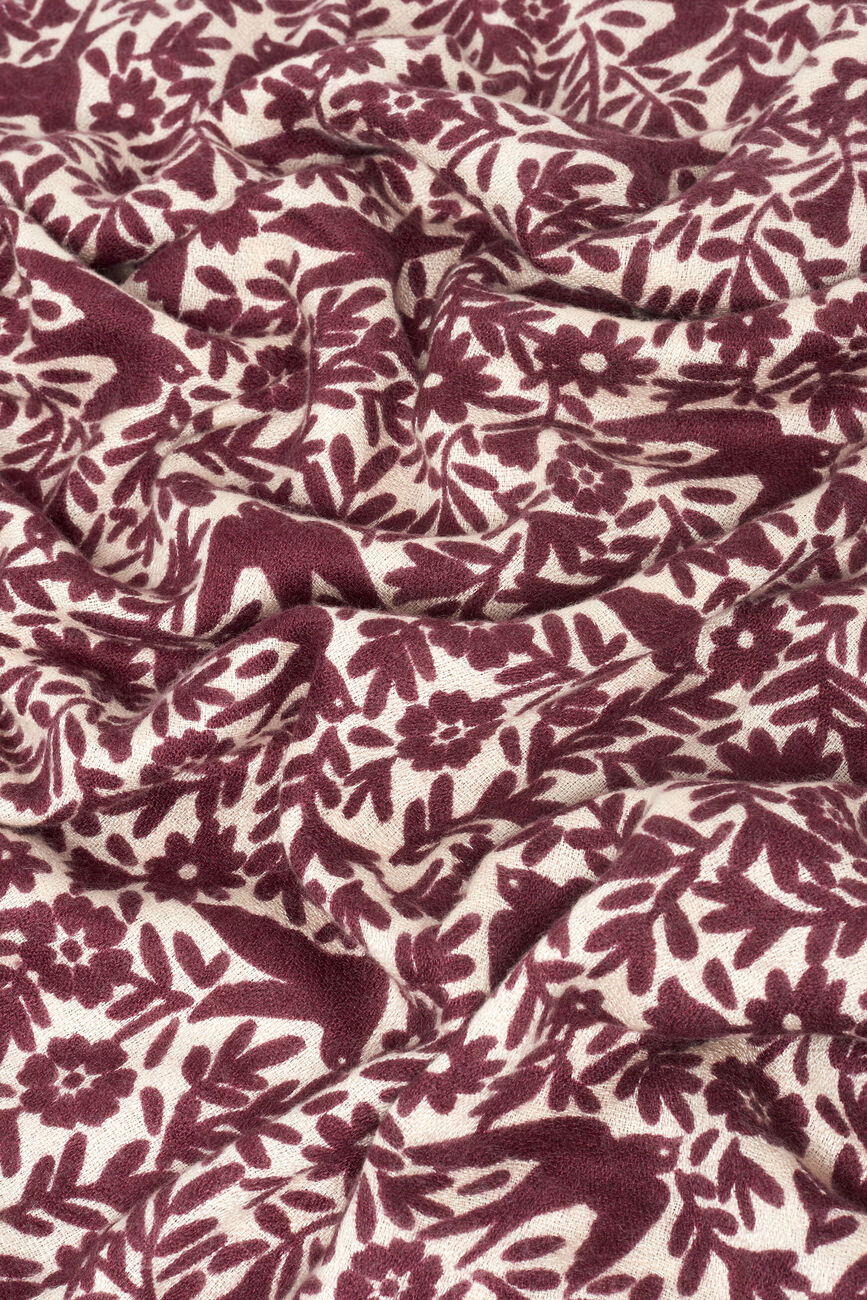 Ines scarf burgundy woman