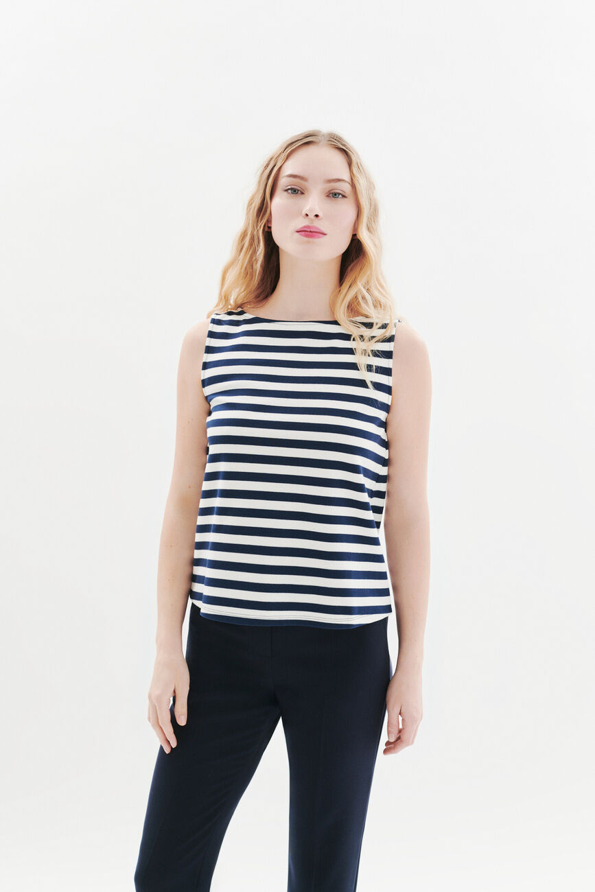 T-shirt Tdriss1 bleu marine femme