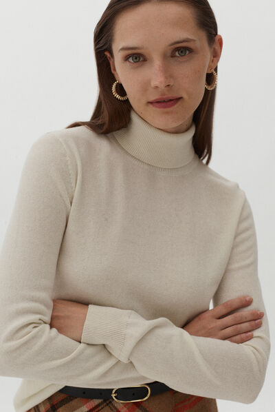 pull bob ivoire femme