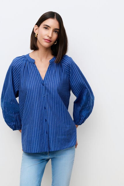 Chemise Caubierayee bleu marine femme