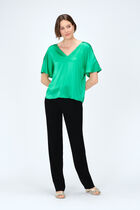 100% silk selma blouse mint green woman