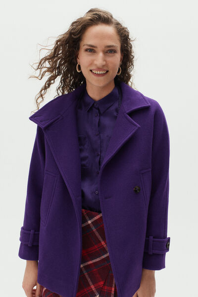 manteau nicco prune femme