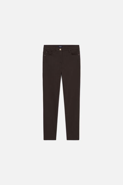 pantalon tony marron foncé femme