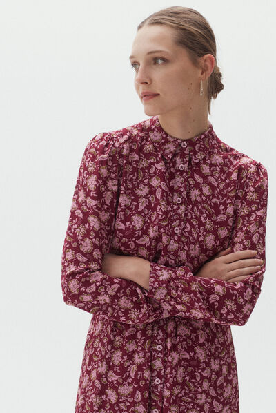 robe rio print rose cerise femme