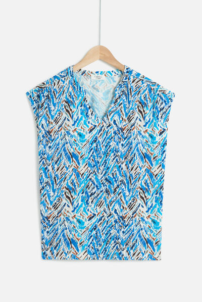 tshirt taele bleu femme