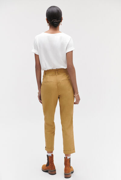 T-shirt Aja met opdruk ecru vrouw