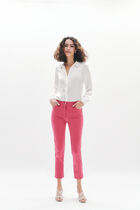 Mason cropped pants dark red woman