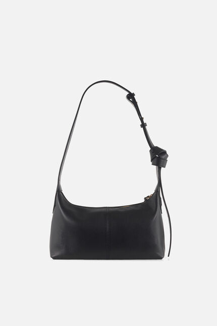 Bolso Soa de cuero natural negro mujer