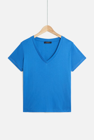 t-shirt anita bleu electrique femme