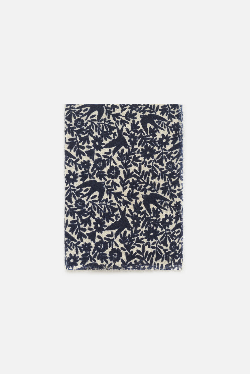 Ines scarf navy blue woman