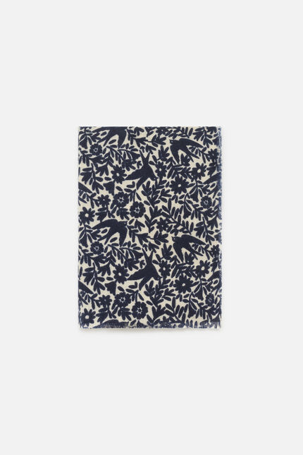 Ines scarf navy blue woman