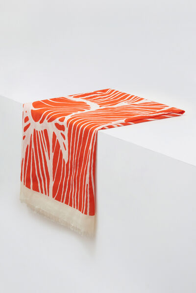 foulard claire orange femme