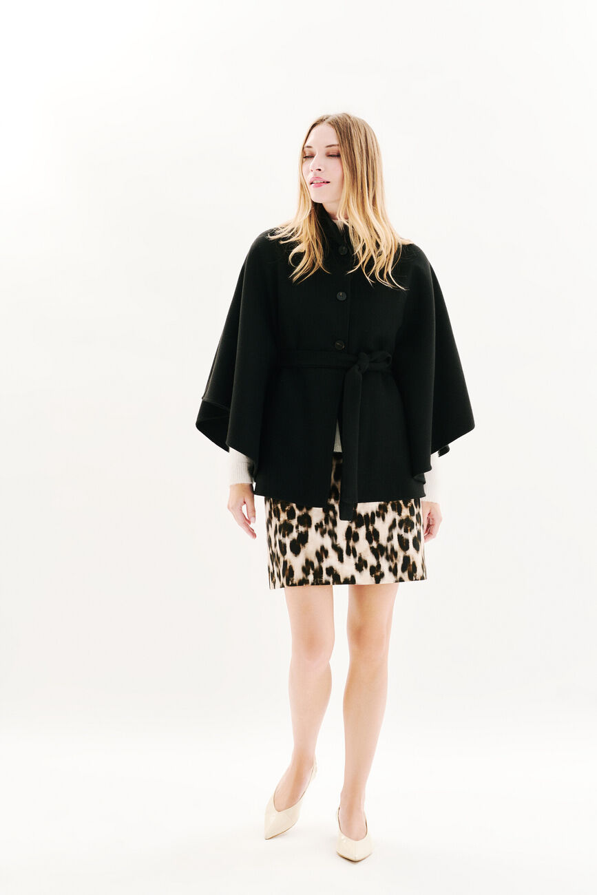 Poncho hacaro uni noir femme