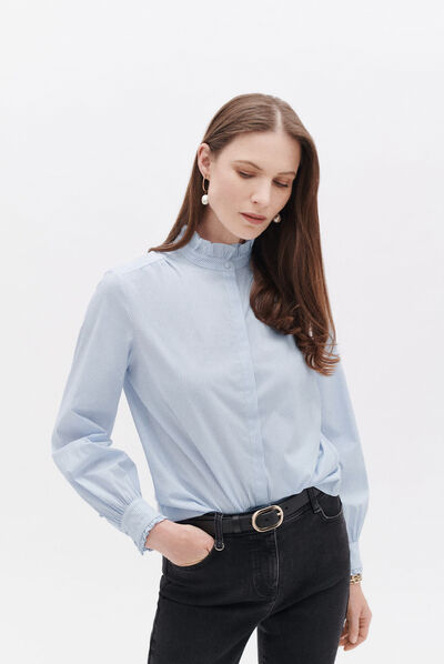 Chemise cantoine denim stone femme