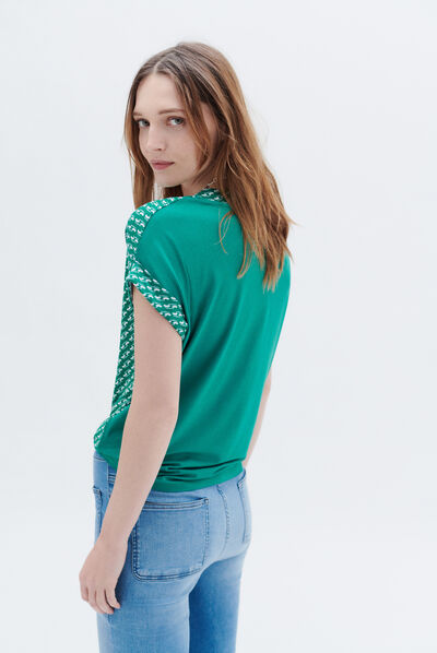 T-shirt tama vert menthe femme
