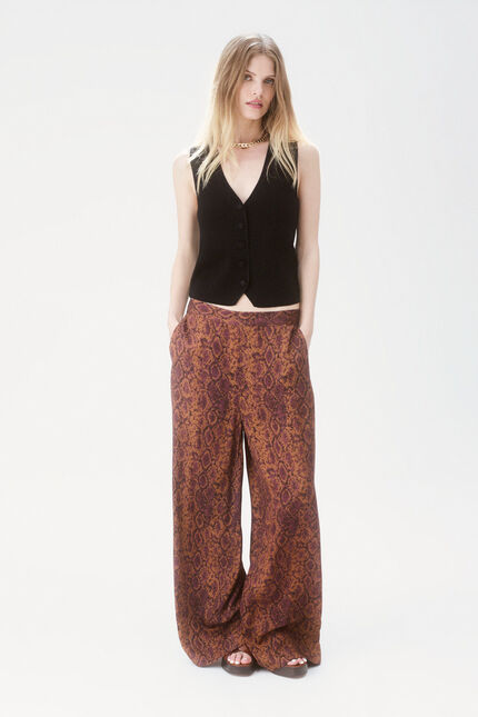 Pantalón Pandi Long marrón cognac mujer