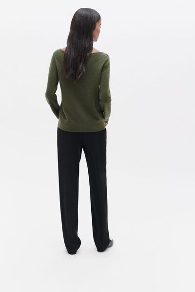 Pull msofiane vert clair femme