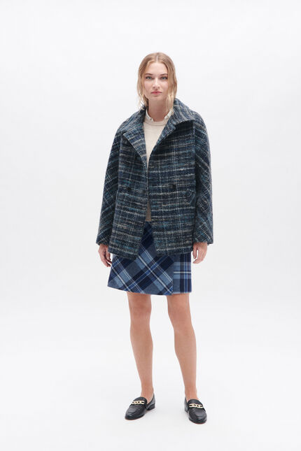 Manteau gabino bleu ciel femme