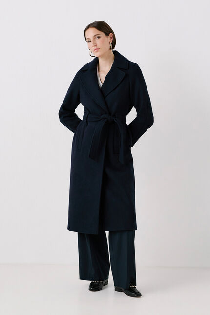 Manteau maname bleu marine femme