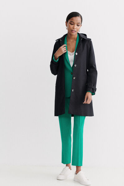trench prague b noir femme