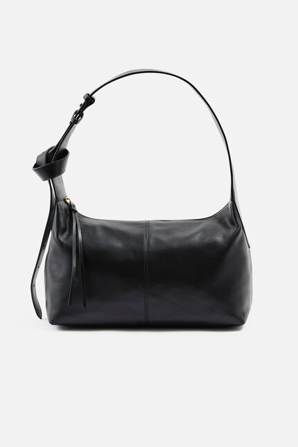Sac soane en cuir naturel noir femme