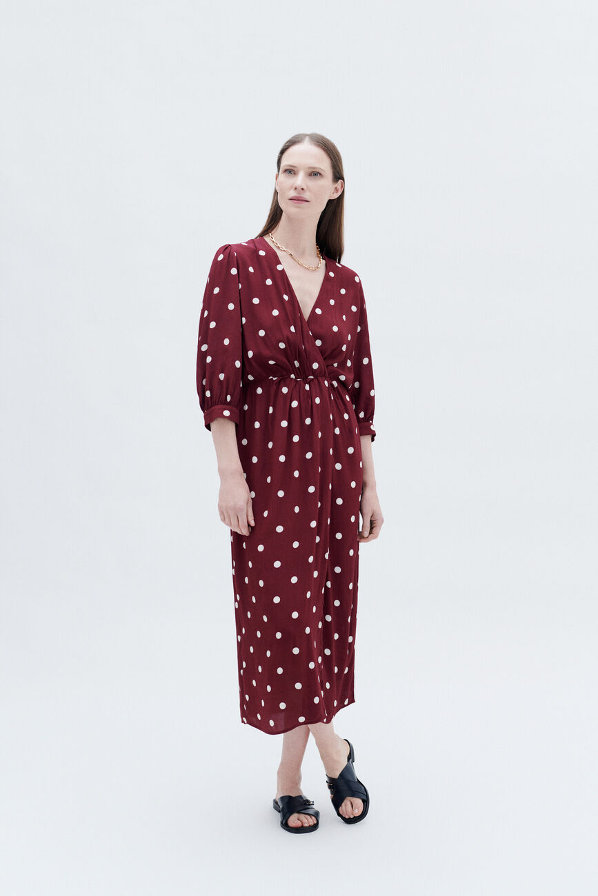 Rayan dress burgundy woman