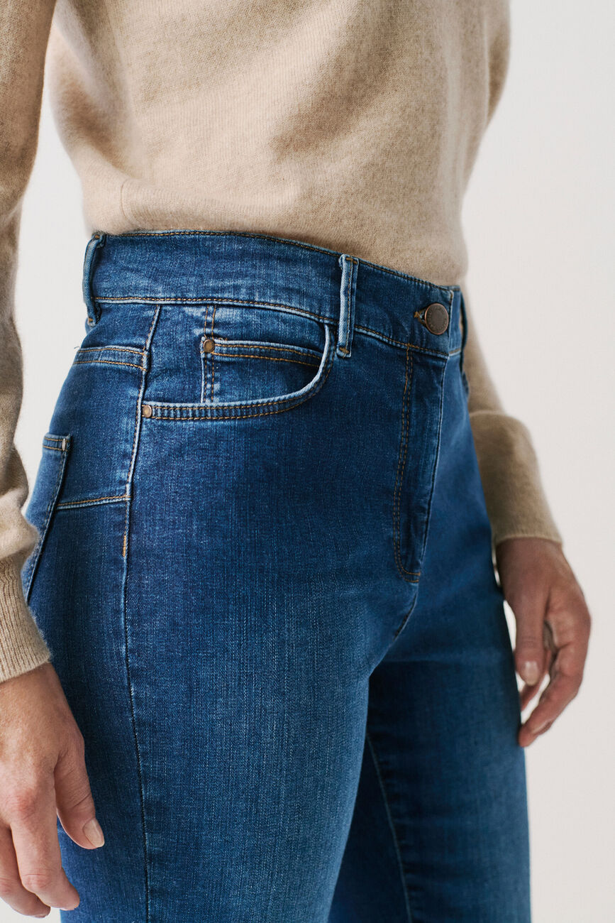 Tom slim-fit pants stone denim woman