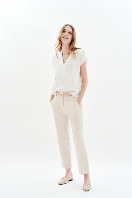 T-shirt Tikat3 creme femme