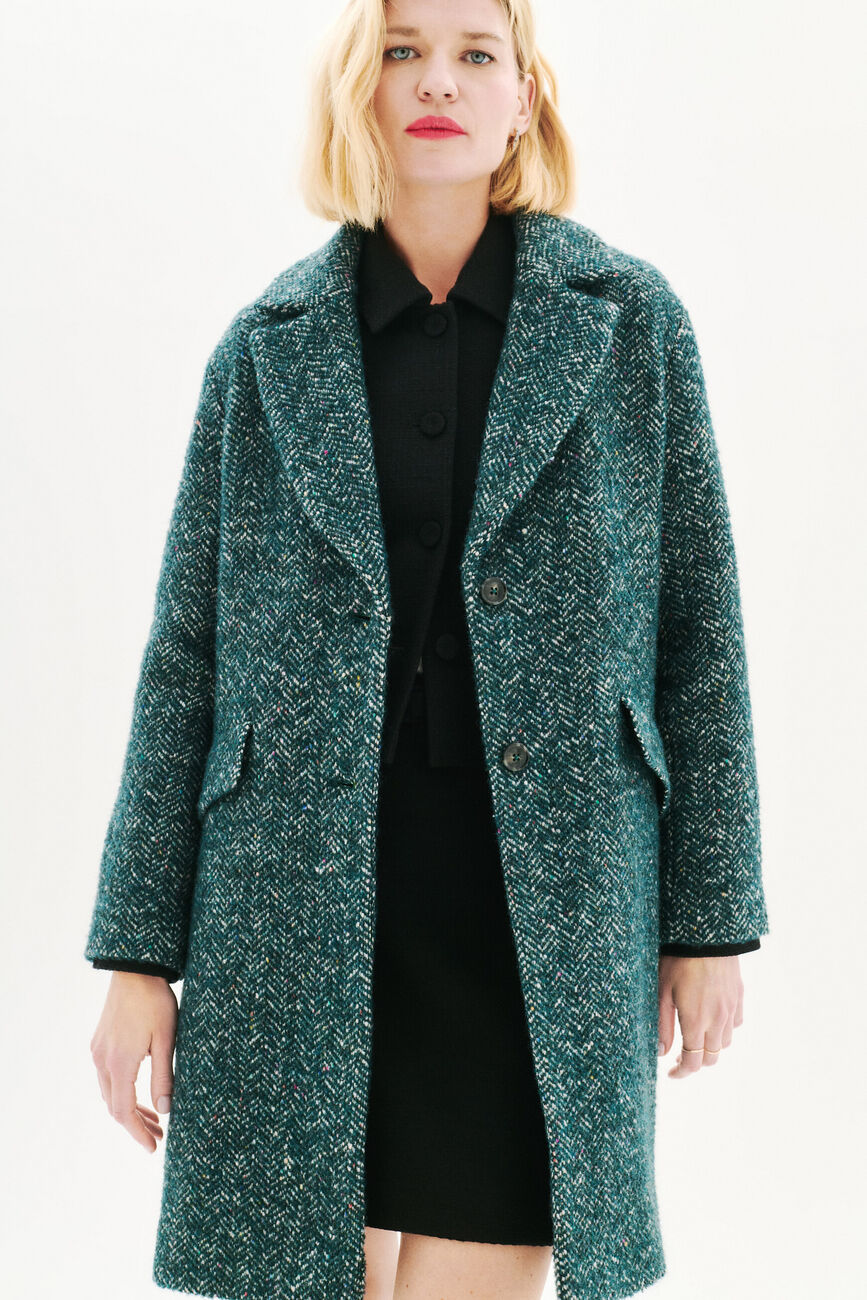 Grissini coat teal woman
