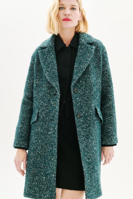 Grissini coat teal woman