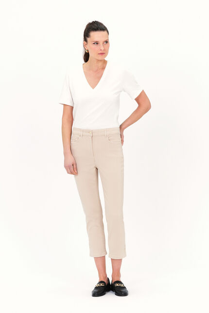 Pantalon pasoni beige femme