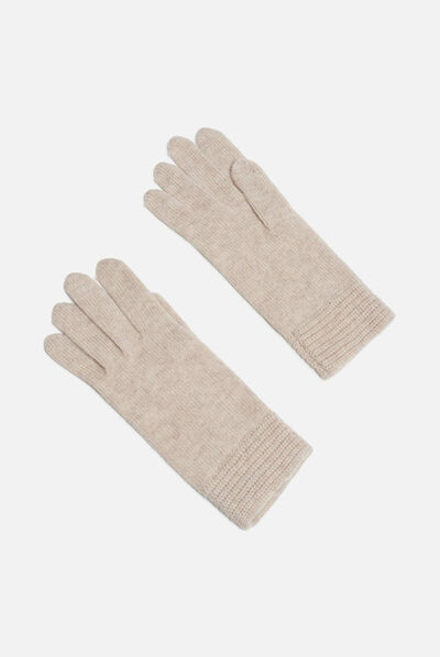 Guanti loic beige donna