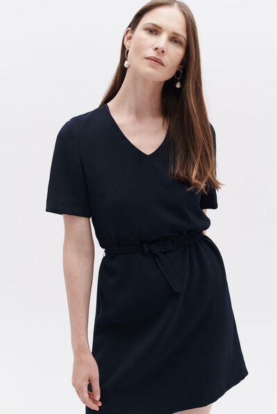 Robe reine bleu marine femme