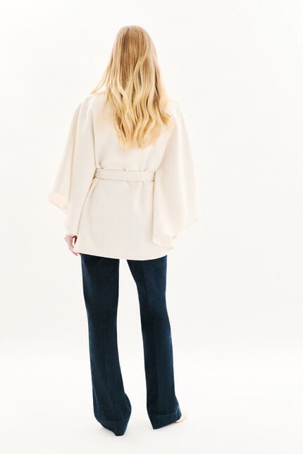 Poncho Hacaro creme femme