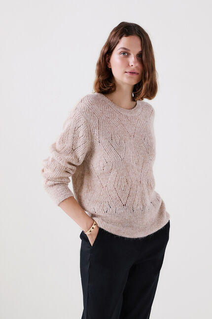Maglione mgordon Made in Italy ecru donna