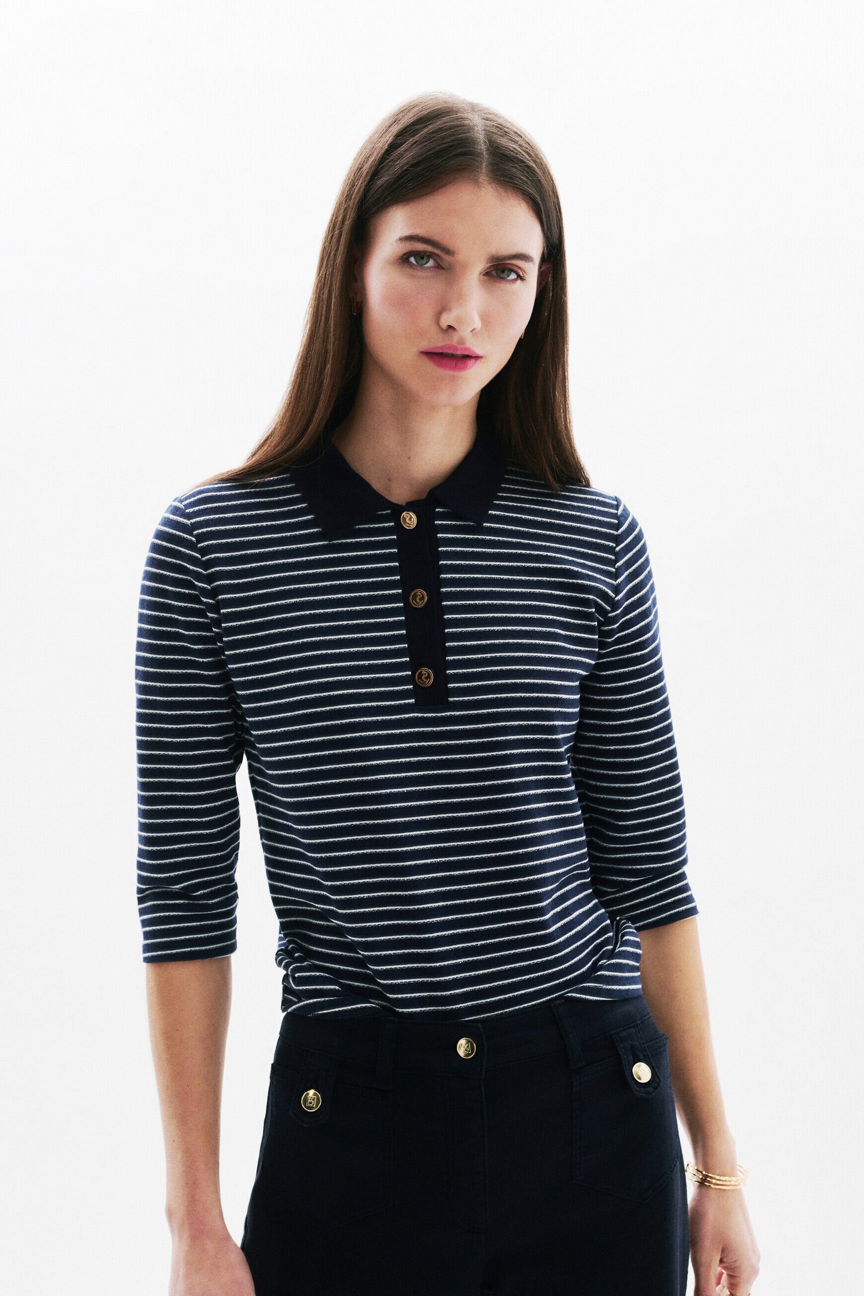 T-shirt Tdona bleu marine femme