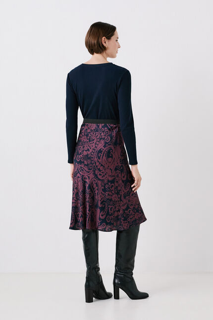Jupe jalentin bleu marine femme