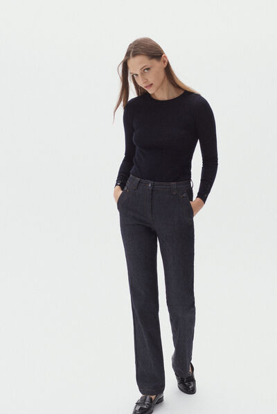 pantalon tommy denim double stone femme